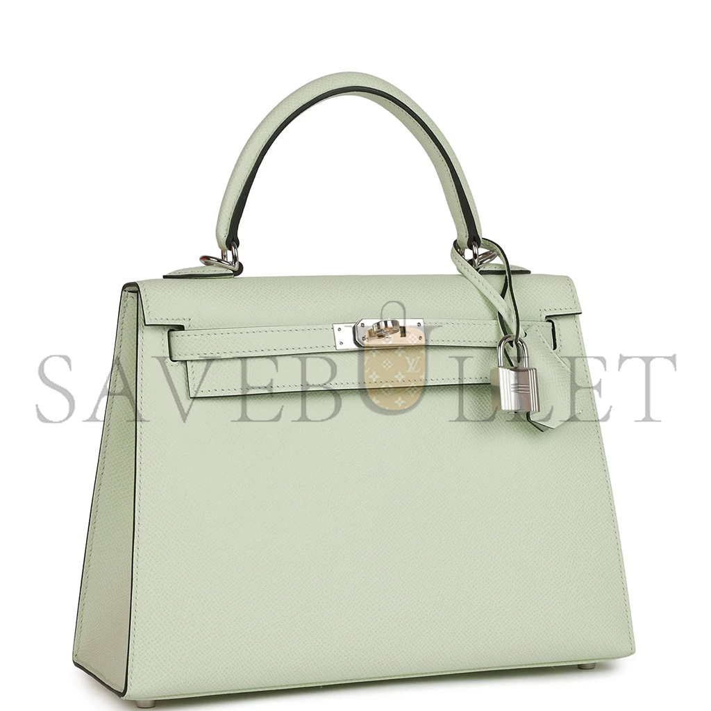 HERMÈS MASTER KELLY SELLIER 25 EPSOM PALLADIUM HARDWARE (25*17*7cm)